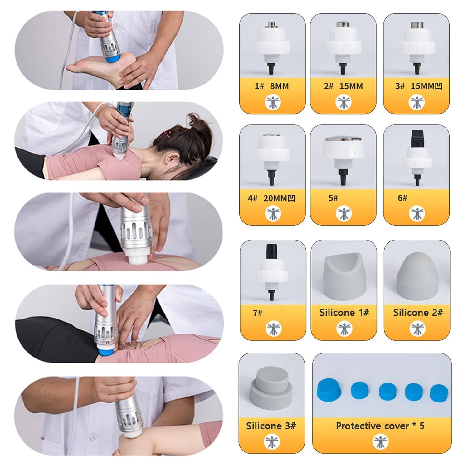 Apparecchio per terapia extracorporea a onde d'urto, apparecchiatura per fisioterapia della disfunzione erettile, massaggiatore per tutto il corpo per rilassamento muscolare, sollievo dal dolore,