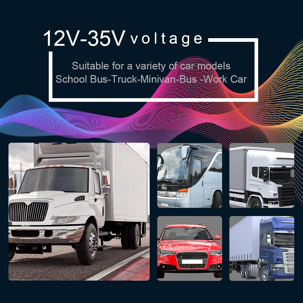 CAMECHO 9 pollici AHD 1080P DVR Kit Telecamera posteriore di Retromarcia Auto con 2*IP69 Impermeabile Telecamera Posteriore Visione notturna+2 * 10m Cavo per Camion/Autobus/RV