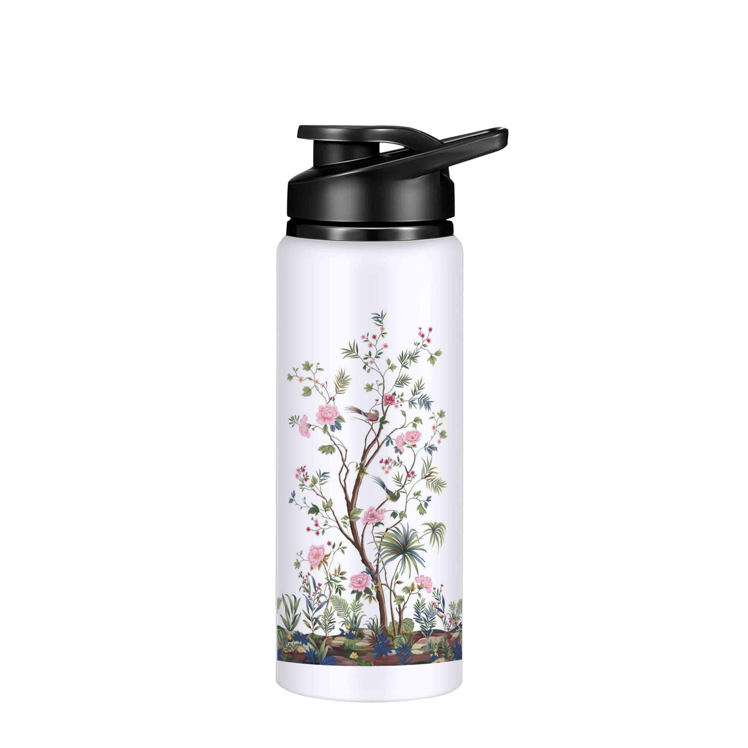 Bigbro Design Flower Printed Sipper Water Bottle Aluminium Sublimation Bottle with Leak-Proof Cap Lightweight & Durable Stylish Bottle for School Gym Travel & Sports Use (FLR-6-750 ml)-image-43
