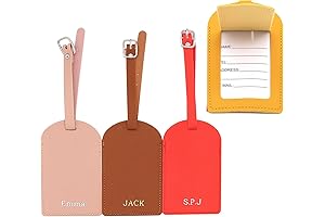 Personalized School Handbags for Women: Durable PU Leather Name Travel Tags for...