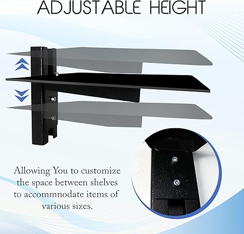 Miniatura 3 de SIMOND STORE - Estante flotante para proyector - Estantes centrales de entretenimiento de pared - Estantes flotantes para TV, reproductores de DVD,