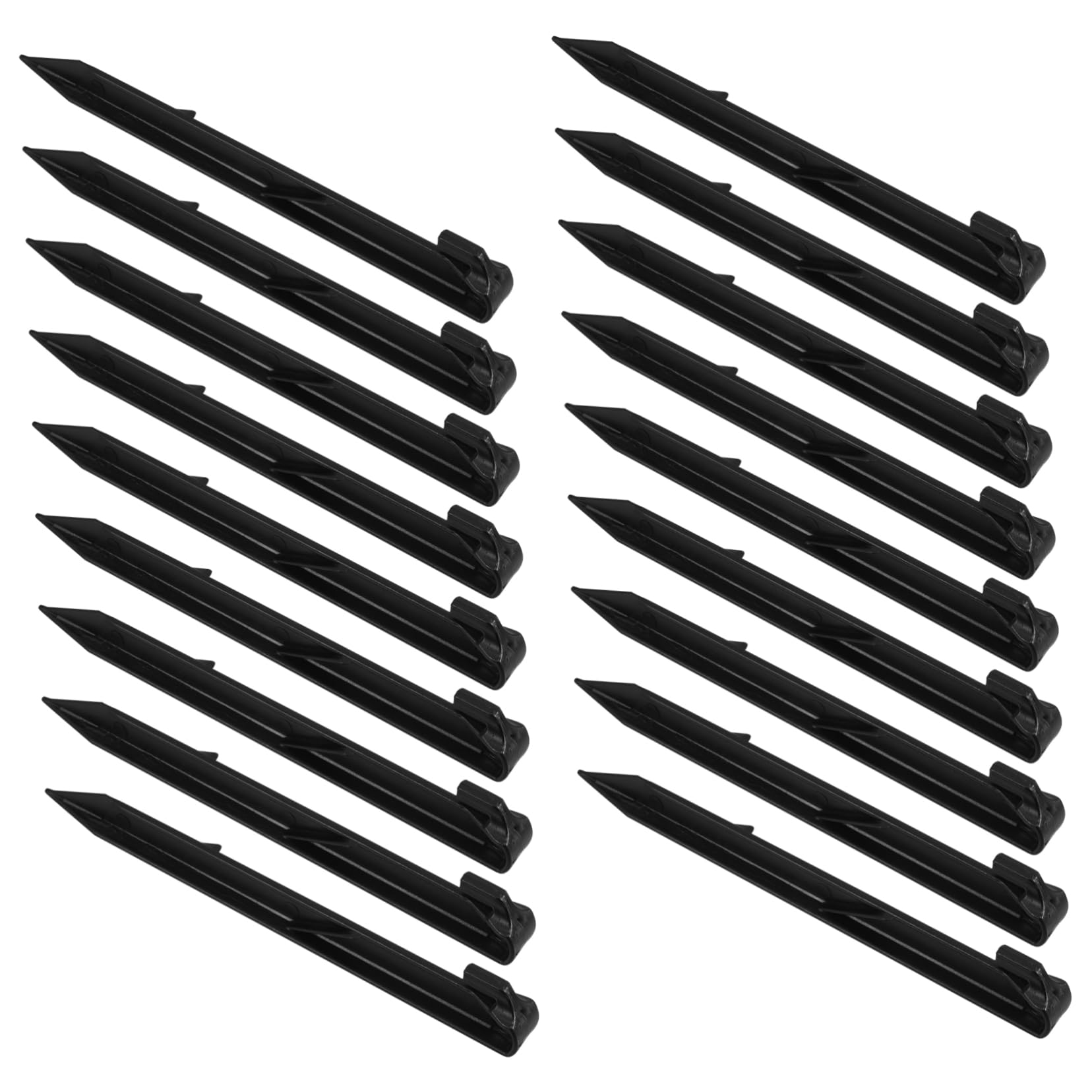 Mikikit 50pcs Heavy Duty Plastic Tent Stakes Ground Anchoring Pegs for Camping Gardening and Landscaping Lightweight Easy Installation for Outdoor Activities
