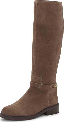 Vince Camuto Women's Adria Ankle Link Wide Calf Knee High Riding Boot, Toasted T
