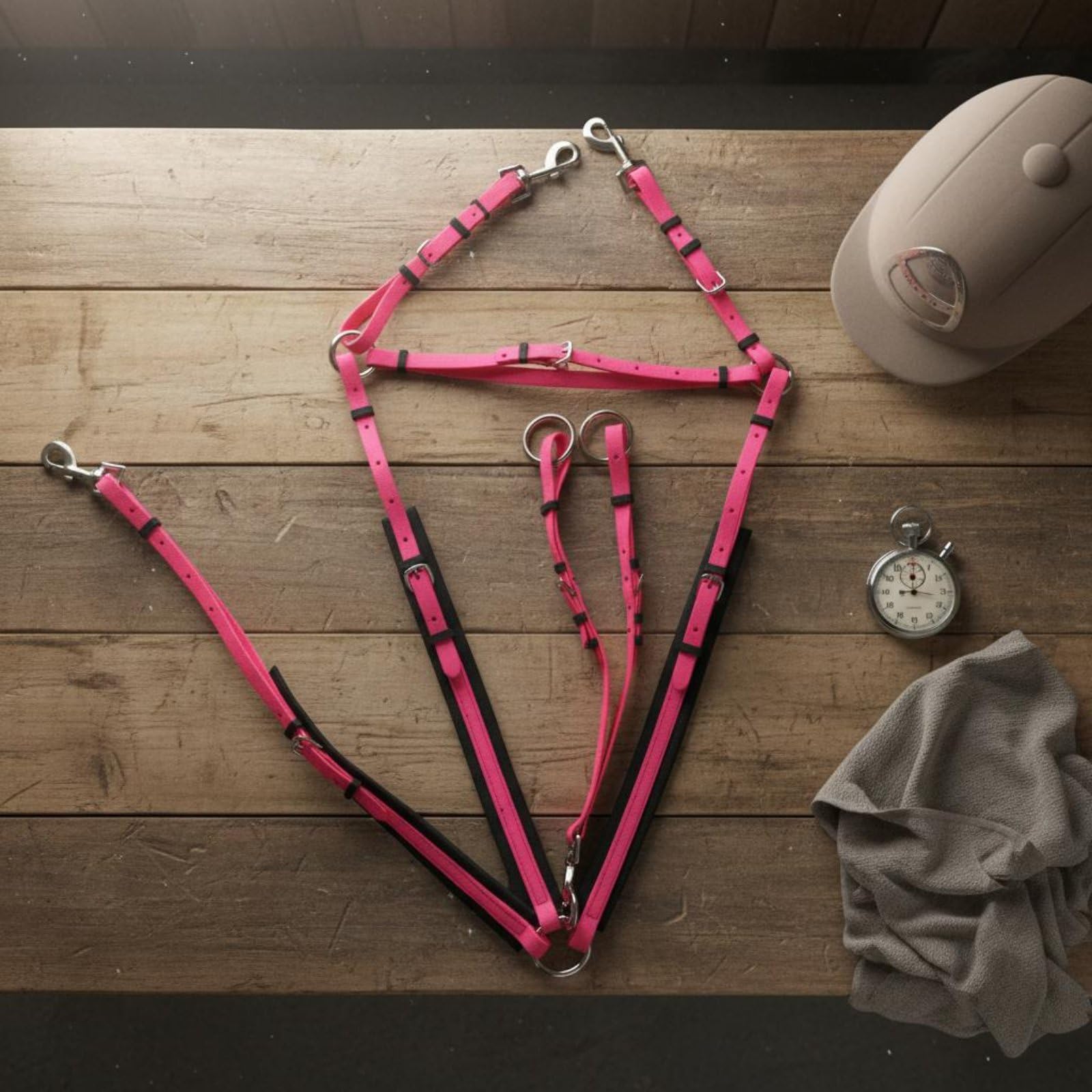Pvc Horse Harness con Funzione di Sostegno Pettorale Imbracatura Regolabile in Pvc per Cavallo con Vestibilità Confortevole Adatto a Passeggiate Addestramenti Gare Escursioni , Rosa