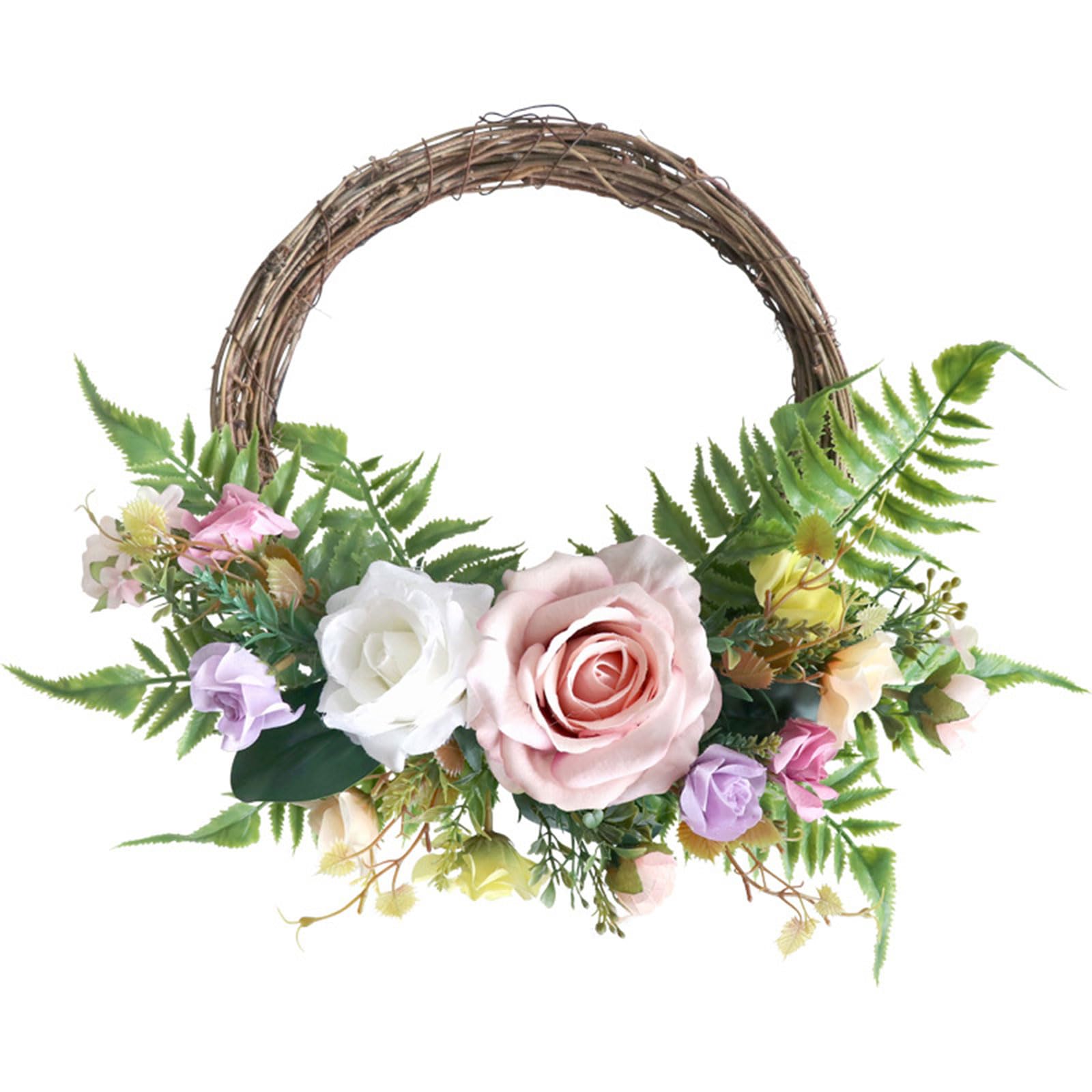 Tsophreniq Season Wreath Artificial Garland Pendant Decorative Ornaments for New Year Birthday Holiday Party Decoration Artificial Wreaths for Outdoor