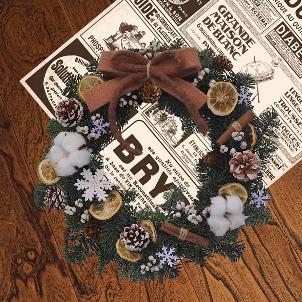 14 inch Round Wire Wreath Frames Green, Wreath Forms with Flexible Paddle Wire for Christmas