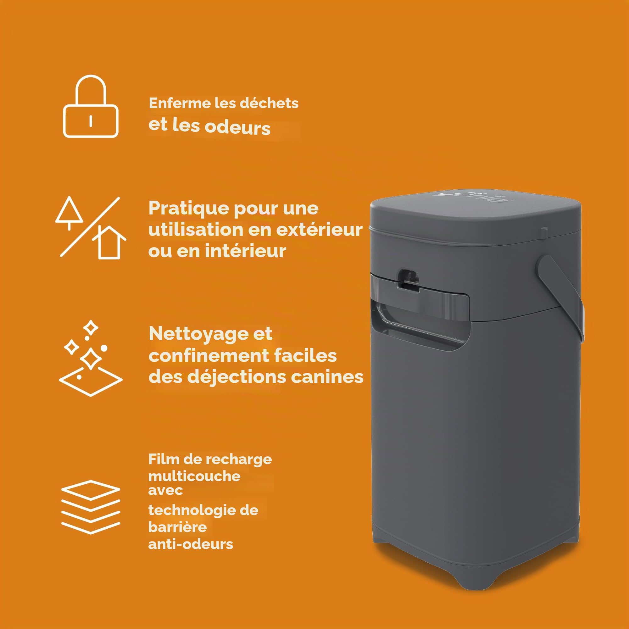 Litter Genie Pet Genie - Poubelle pour déjections Canines avec Technologie Anti-odeurs - Inclus 1 Recharge Qui Dure jusqu'à 2 Mois
