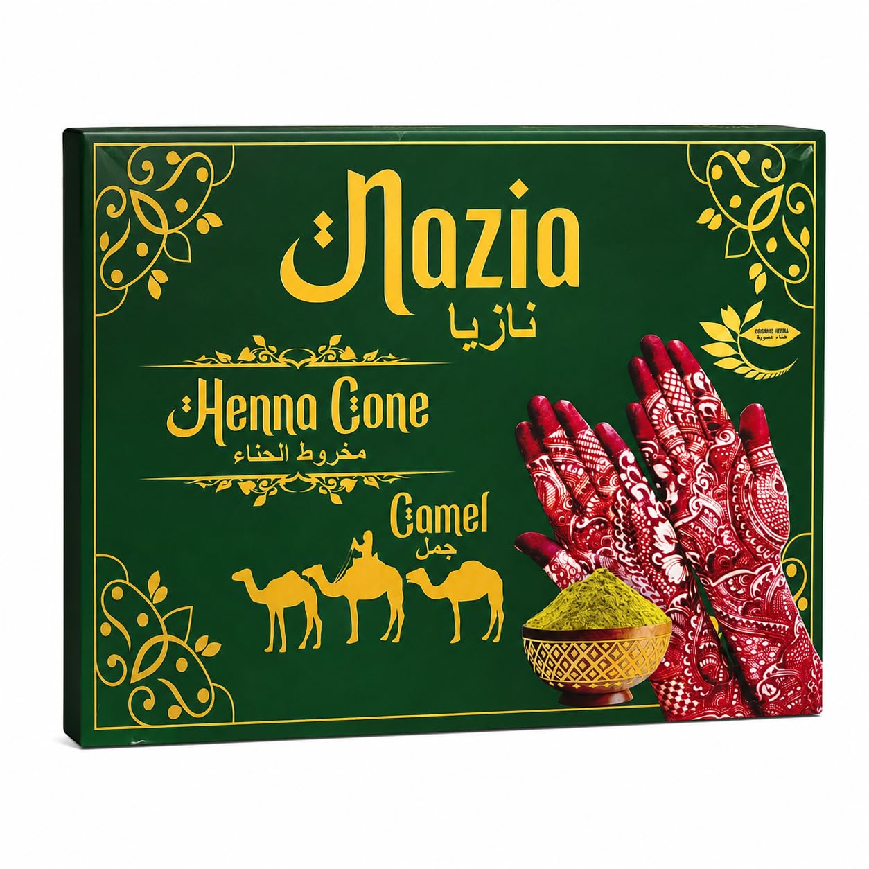 Nazia Fast Henna Mehandi Cone for Hands & Hair Herbal Rajasthani Henna Paste in Natural Dark Brown Color With Nilgiri Oil for Bridal Dulhan Wedding Occasion Instant Mehendi Cone - Pack of 12-picture-35
