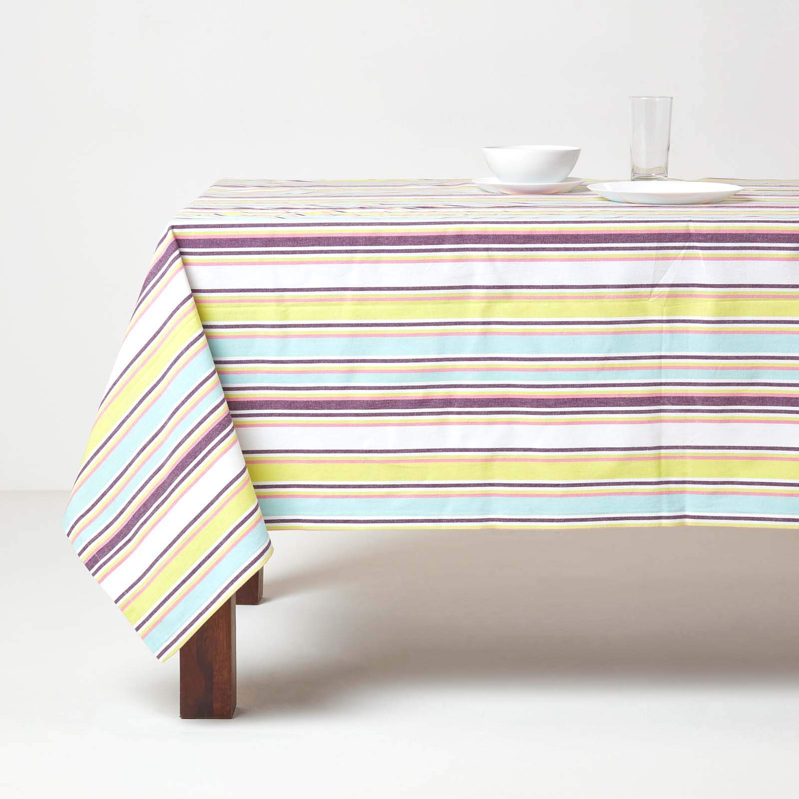 Tovaglia Quadri Vichy In Puro Cotone Homescapes – 140x140 Cm – Rosa E Bianco