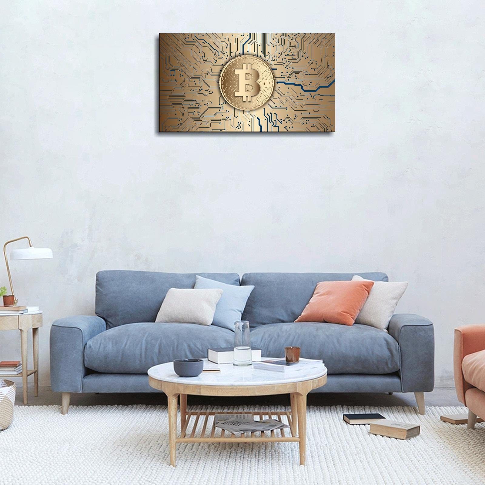 Impression sur toile Bitcoin Crypto-monnaie Crypto Poster Décoration murale  pour la maison 1 pièce avec cadre 33 x 20,3 cm : Amazon.ca: Maison