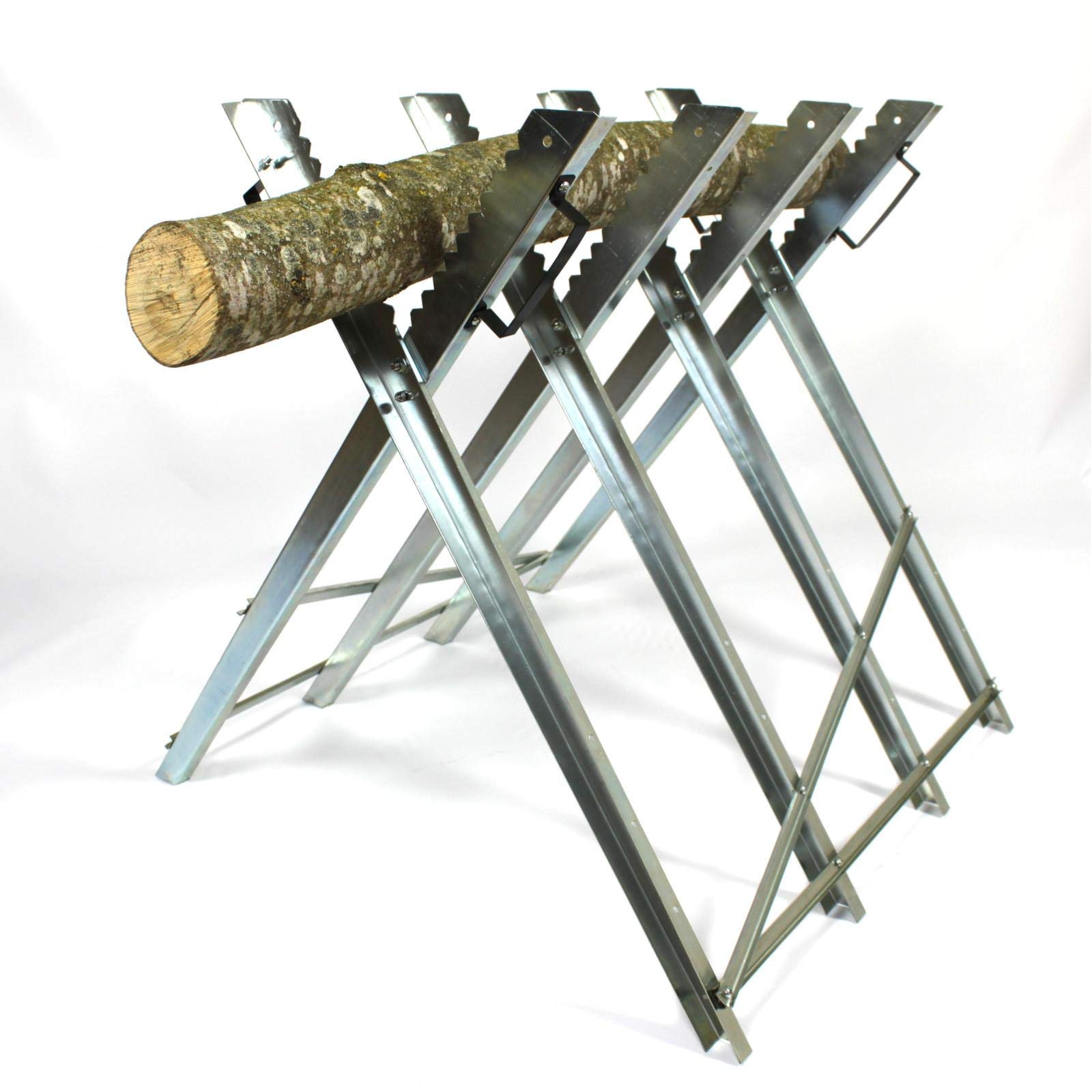 Estexo Home & Garden Sägebock klappbar Brennholz Sägehilfe Motorsäge Holz-Schneidebock Metall 4-fach