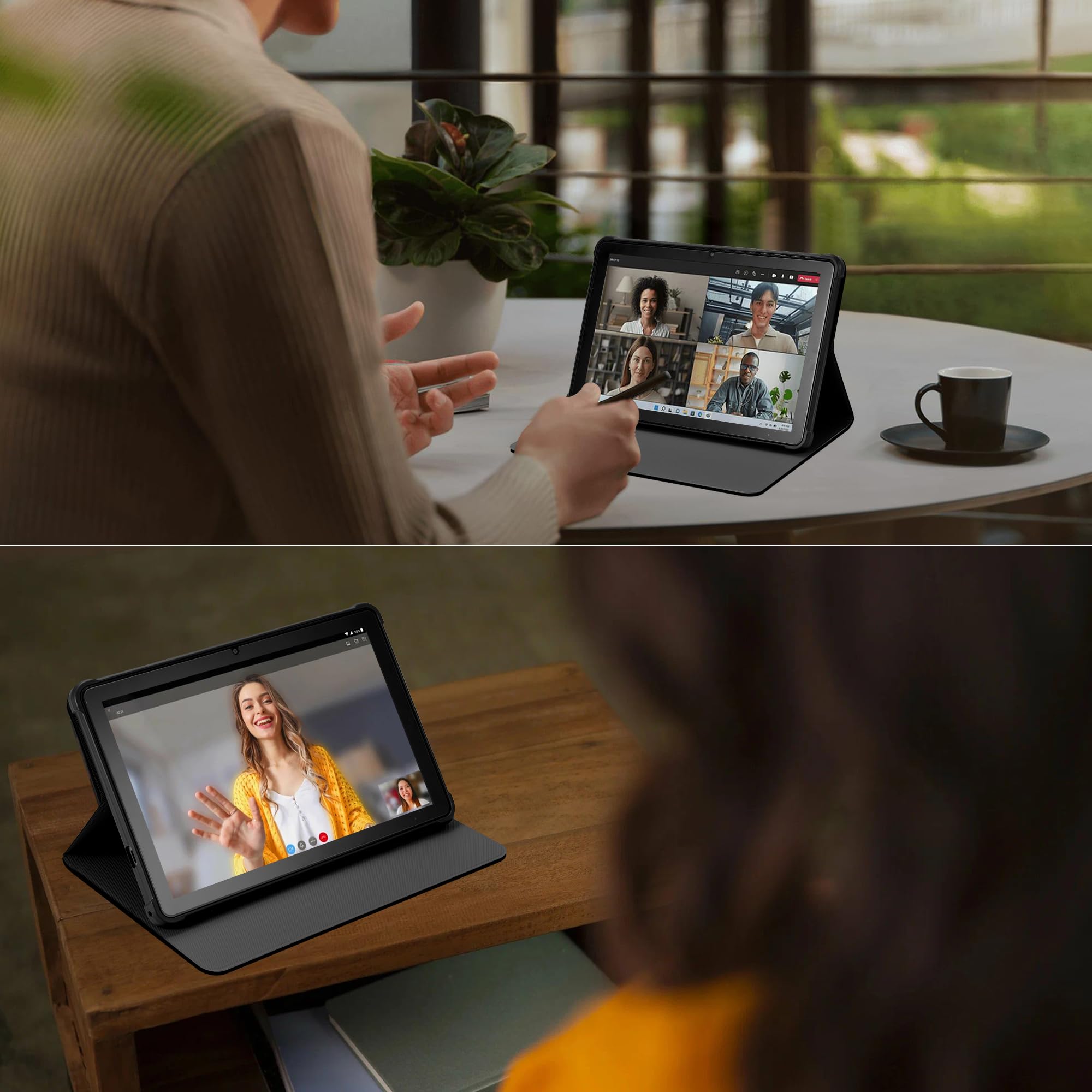 Tablette Android, 10.1 Zoll Android 15 Tablettes 18GB(6+12) RAM 128GB ROM, 1280x800 IPS HD Touchscreen,6000mAh Akku, Bluetooth, Dual Kamera, GMS, WiFi