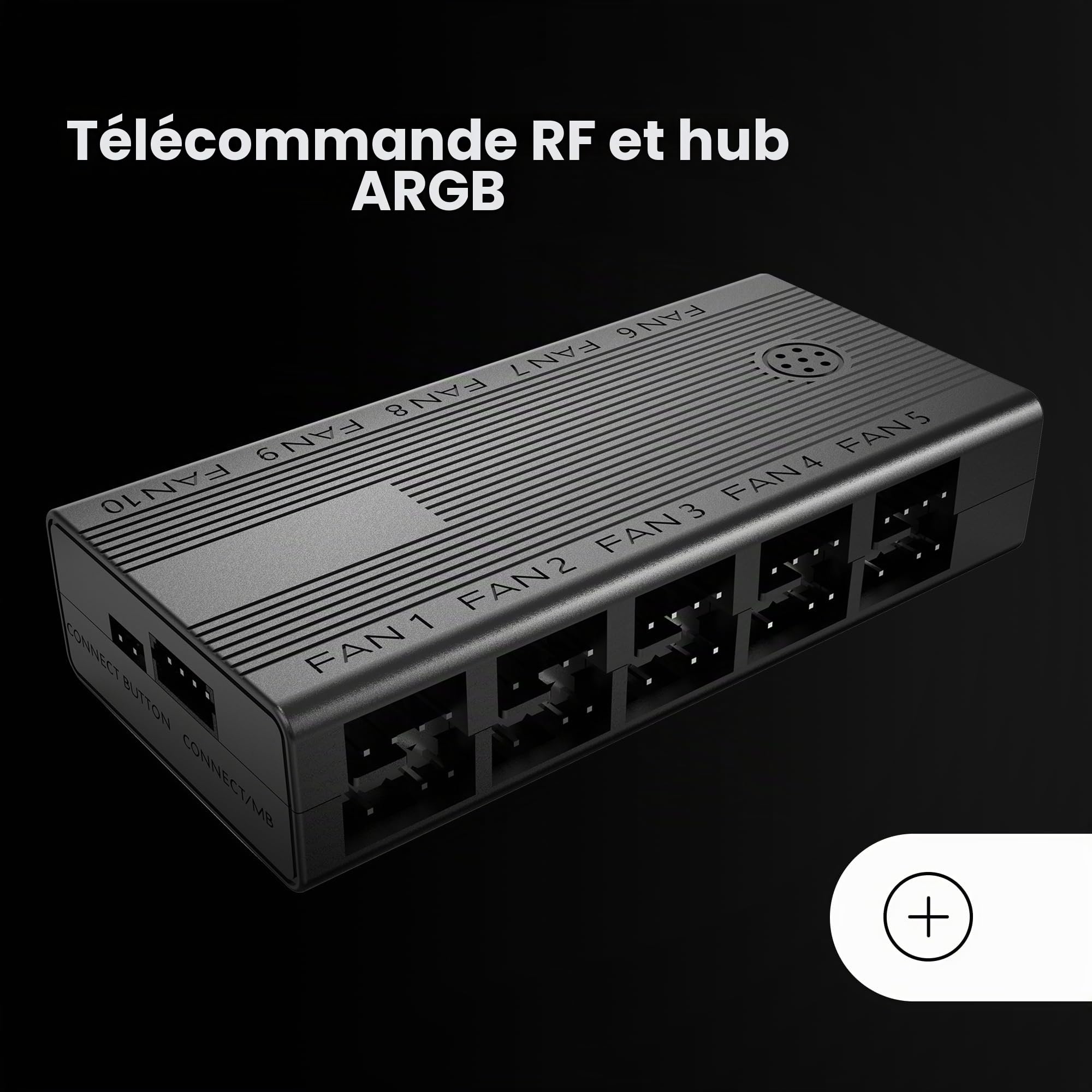 MARS GAMING MF-3DPROKIT, Kit 3x Ventilateurs PWM 120mm, Ã‰clairage ARGB Infinity Mirror 3D, Système de contrôle PWM, Paliers FDB, Télécommande et HUB, Compatibilité Totale ARGB, Blanc