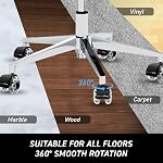 MotionGrey - Premium Dual Office Chair Wheels Replacement for Hardwood Floors, Chair Casters Replacement, Heavy Duty Desk Chair Wheels for Replacing Chair Mat, Rollerblade Casters (1)