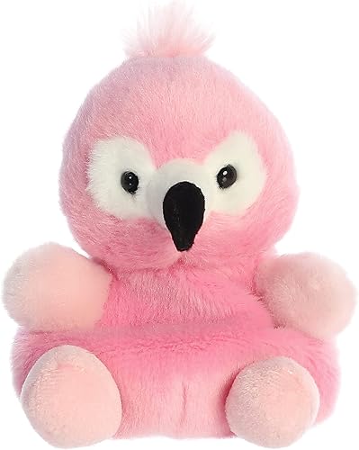 Aurora® Adorable Palm Pals™ Pinky Flamingo™ Animal de peluche, diversión de bolsillo, juego sobre la marcha, rosa, 5 pulgadas