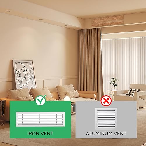 Miniatura 4 de Zhichen star Paquete de 6 cubiertas de ventilación magnéticas fuertes, cubierta de ventilación magnética gruesa para registros de aire estándar,