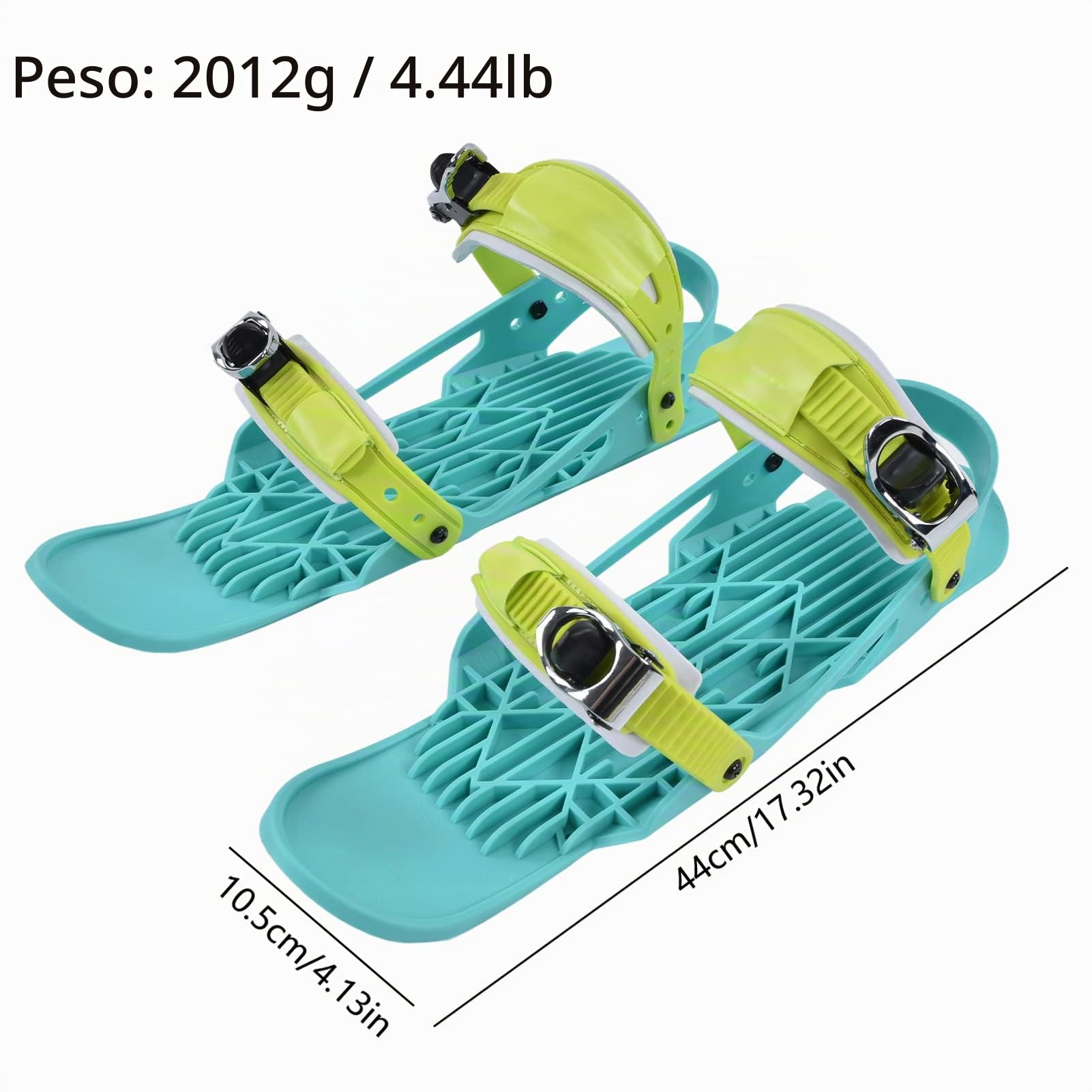 Pattini da sci per uomini donne bambini, mini pattini da sci corti regolabili, mini sci invernale all'aperto mini slitta snowboard scarpe da slitta, skiskates mini snowboard pattini da neve