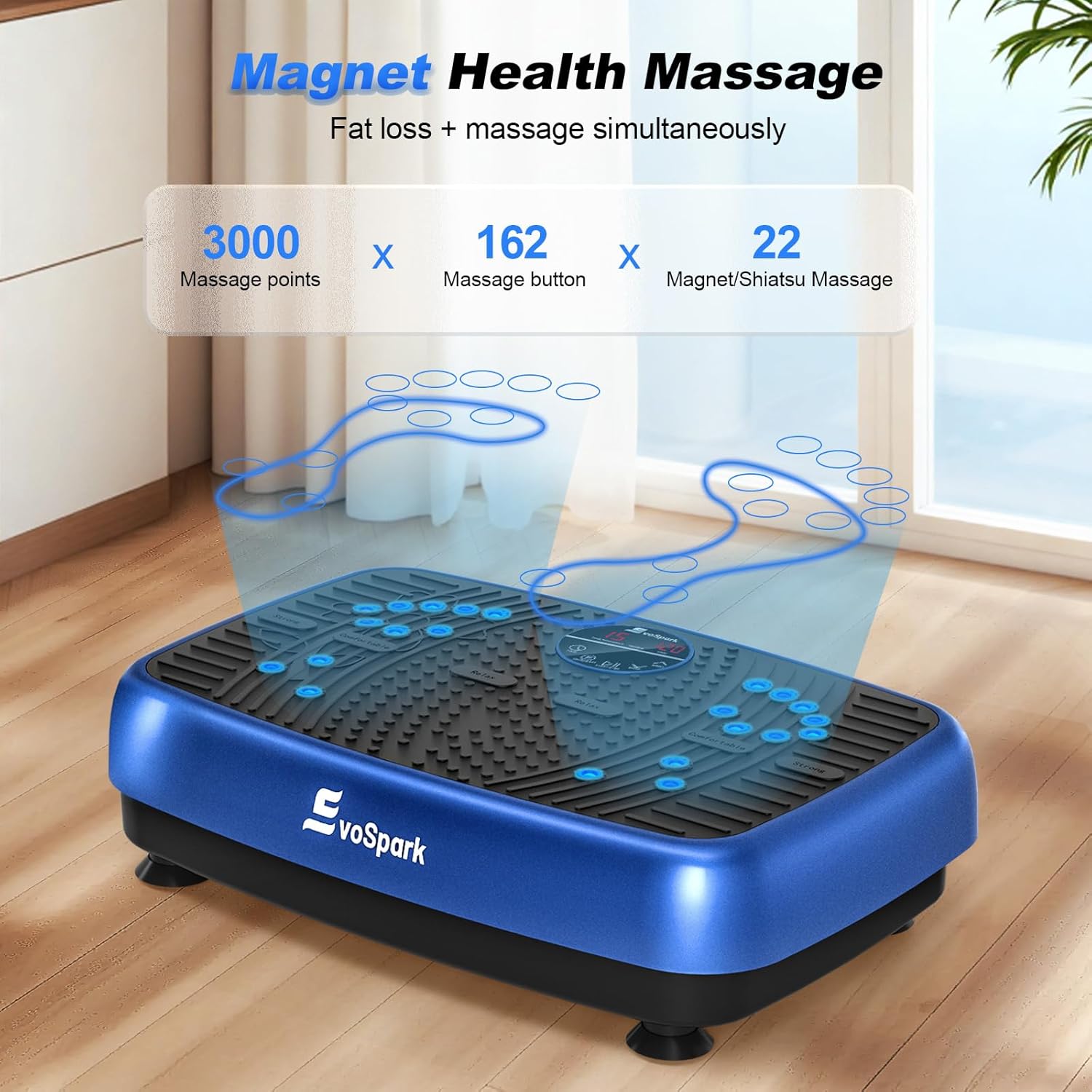 Vibration Plate Exercise Machine, 2025 New EvoSpark Vibration Plate Machine with Industrial Dual-Motor System,Whole Body Vibrating Plate for Lymphatic Drainage,450 Lbs Capacity Vibrate Platform - Image 8