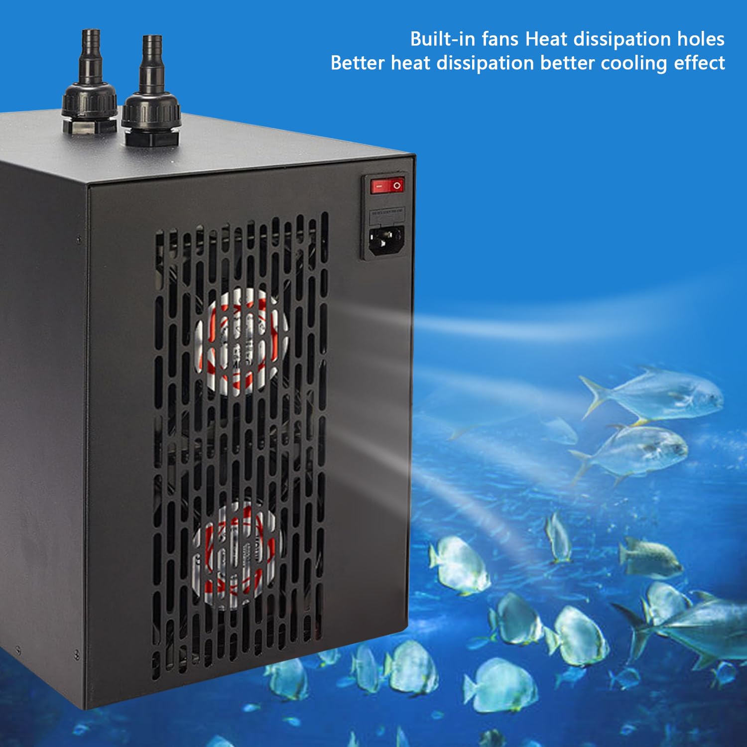 Refroidisseur D'aquarium, Refroidisseur d'eau D'aquarium 42Gal 1/10HP, Compresseur De Réfrigération De Refroidisseur d'eau Silencieux, pour Hydroponique, Récif De Corail