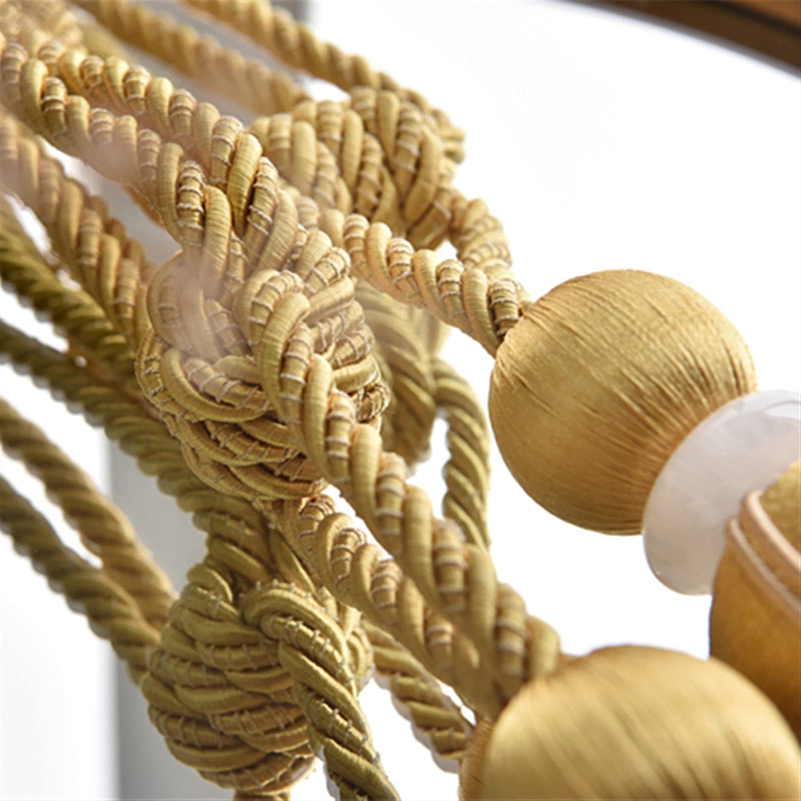 2 Alzapaños para Cortinas, Bolas Colgantes, Borlas, Correas De Cepillo, Cuerdas De Amarre, Cinturón, Accesorios para Cortinas, Cierre, Cinta De Amarre, Decorac,Gray