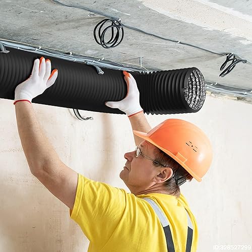 Vista 138 de iPower Manguera de ventilación flexible de 3 pulgadas y 8 pies de conducto de aluminio de 4 capas de protección para secadora para calefacción