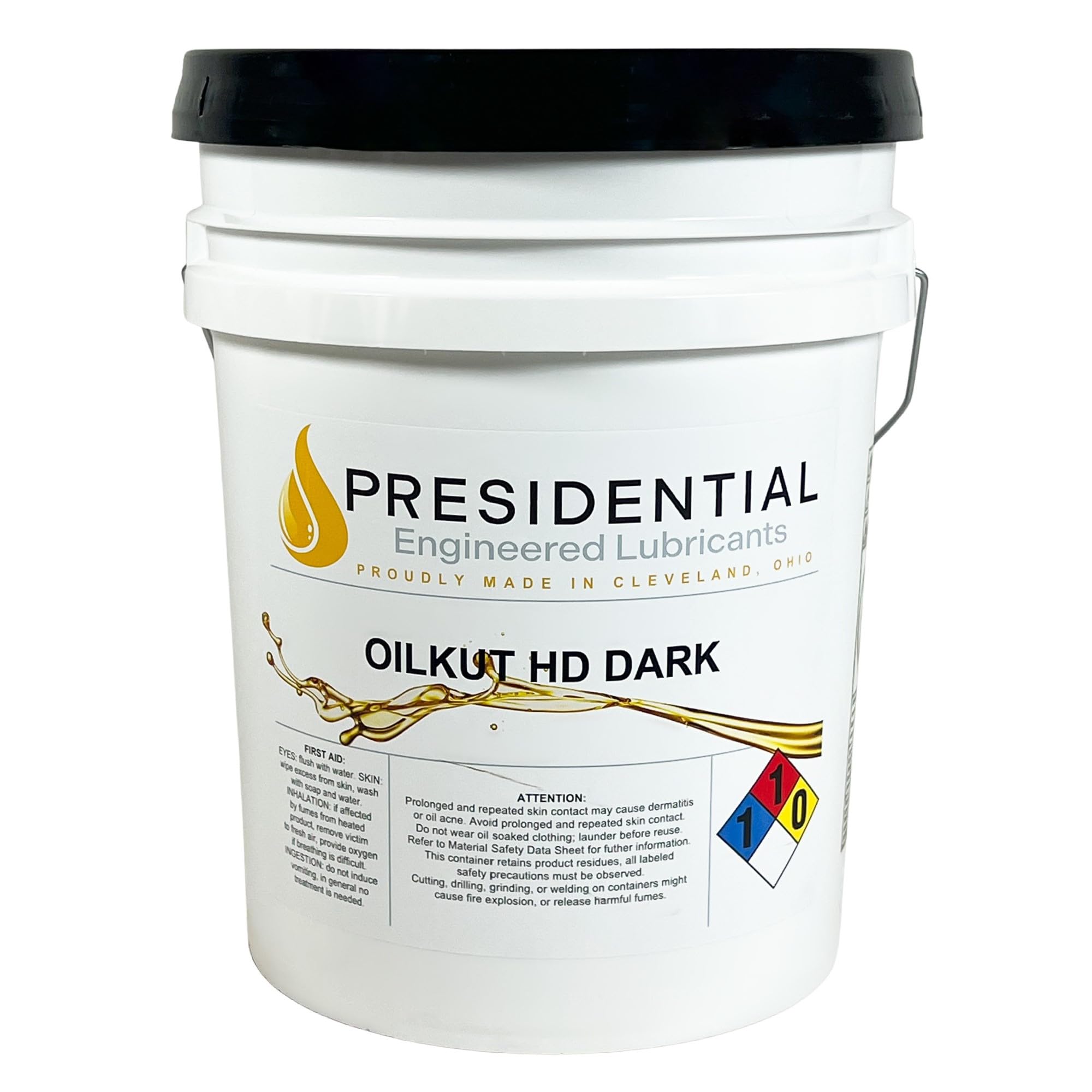 Presidential OilKut HD Dark-Premium Oils & Fluids for Heavy Duty Dark Metalworking-Cutting Fluid-Made in USA (5 Gallon)