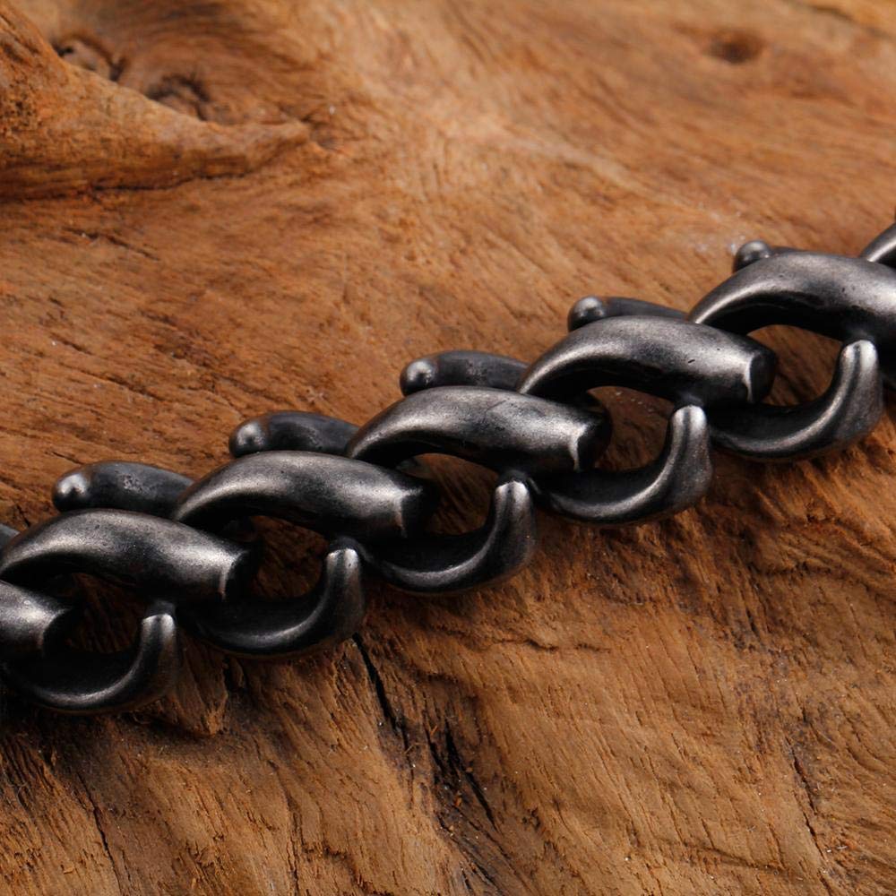 Pulsera Hombre Pulseras Regalo Brazalete Mujer Pulsera De Cadena De Mano Negra Rock Regalo Punk