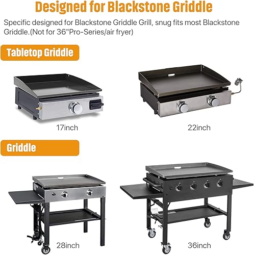Miniatura 3 de RUSFOL Organizador de parrilla de acero inoxidable con tira magnética para utensilios de barbacoa para parrillas Blackstone de 28"/36", con una