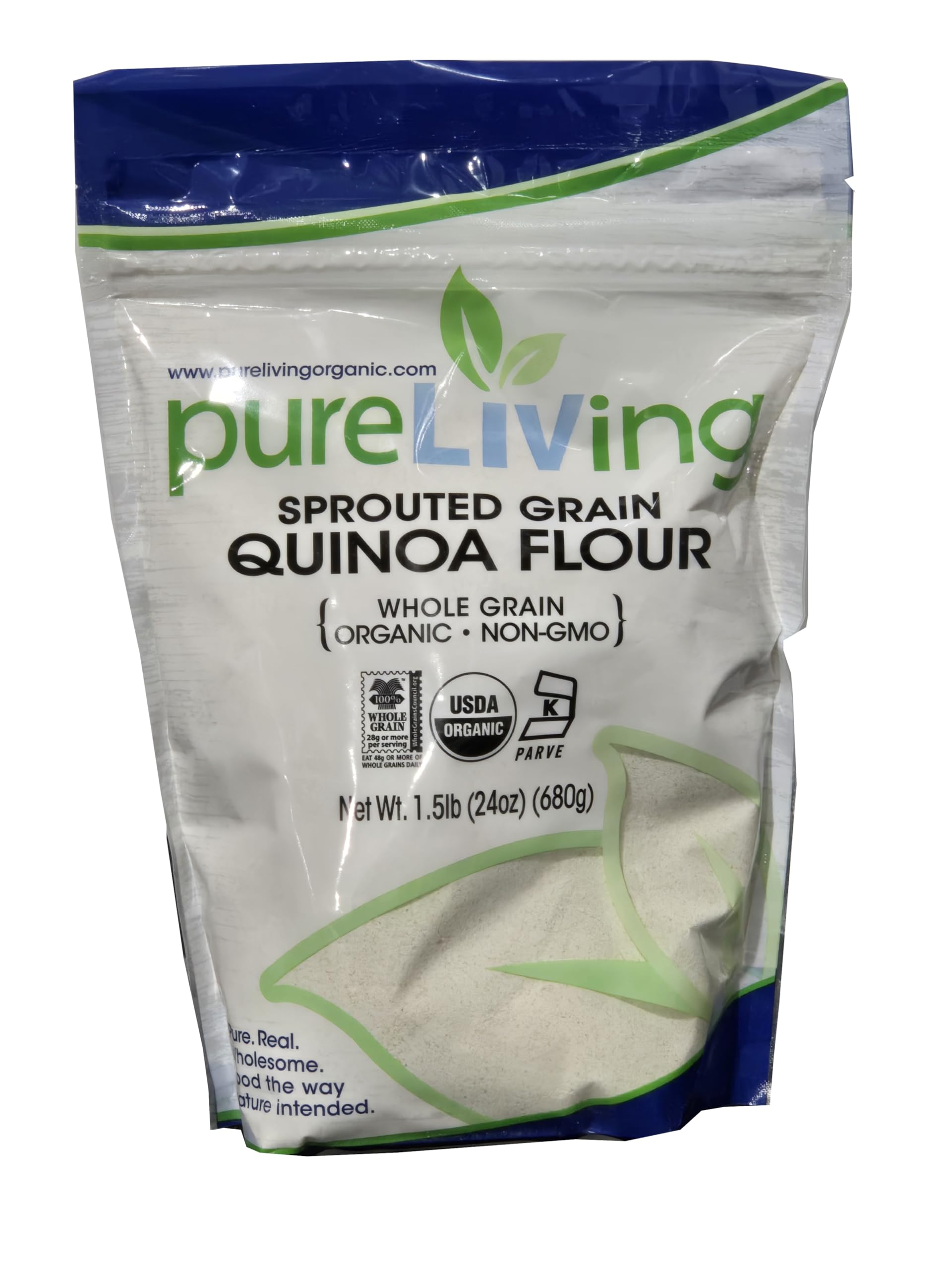 Sprouted Quinoa Flour, Organic, Gluten Free - 24 oz (Pack of 6)