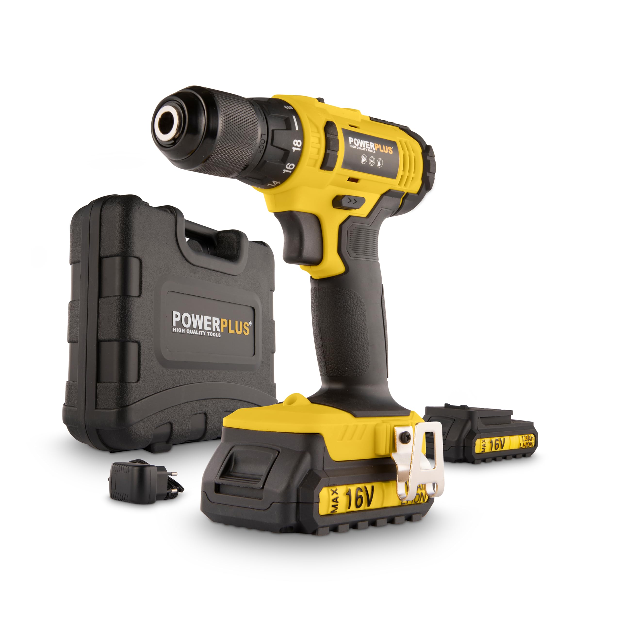 POWERPLUS POWX00425 - Taladro/atornillador 16 V agli ioni di litio 2 bat