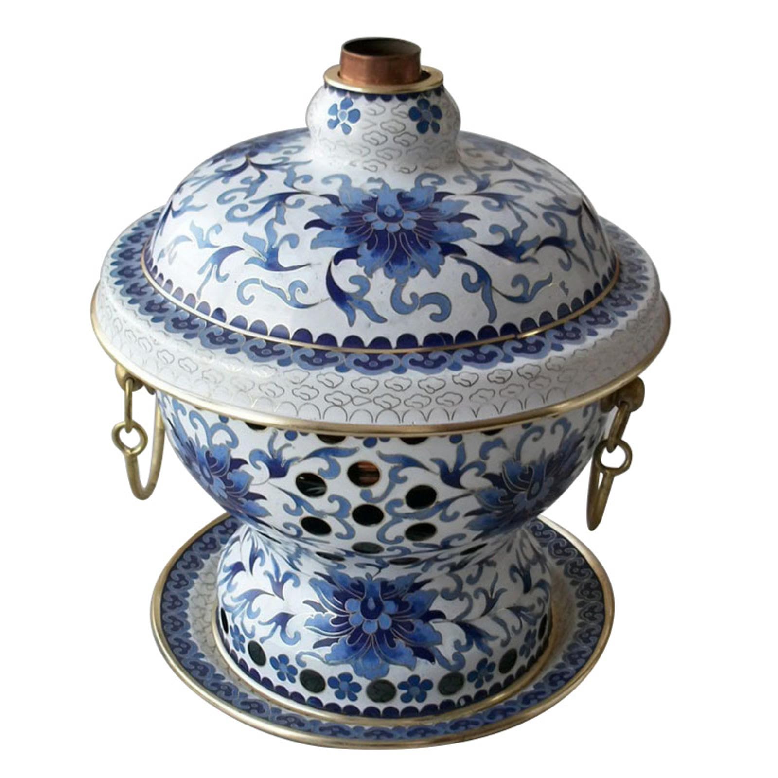 asdchZen Chinese Copper Hot Pot,Copper Shabu Shabu Hot Pot,Chinese Pot Cooker Stainless Steel Hot Pot Cookware 20Cm