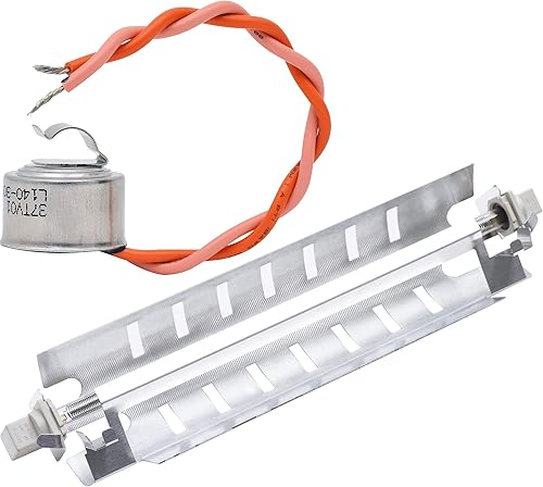 Actualizado WR51X10055 Calentador de descongelación para refrigerador y kit de termostato WR50X10068 de repuesto por BlueStars ajuste exacto para