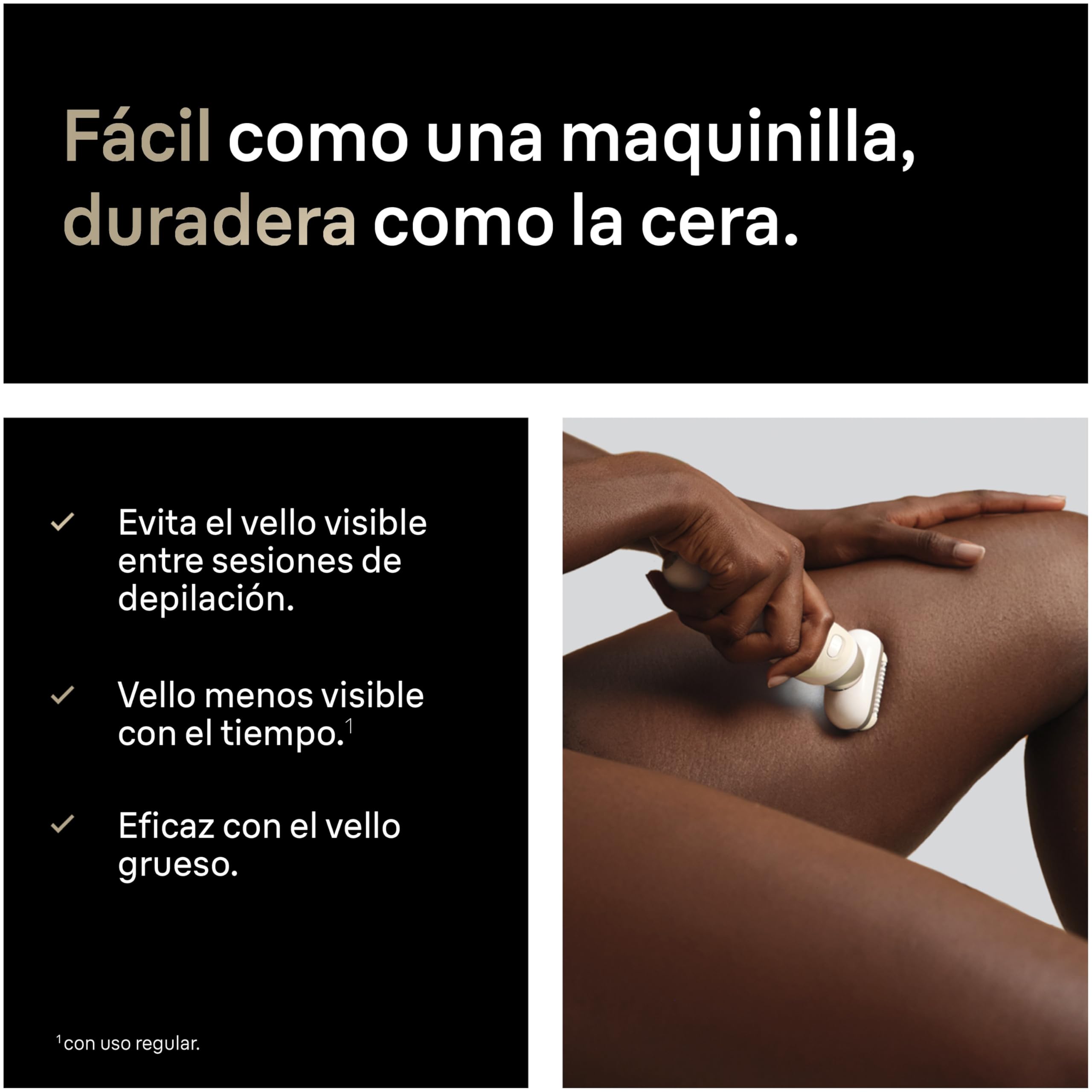 Braun Depiladora Eléctrica Mujer Silk·épil 9 Flex con Cabezal Flexible, Depila, Rasura Y Recorta en Seco Y Mojado, 2 Cabezales, Cepillo de Limpieza Y Funda, Depilación Suave Duradera, 9-041 3D, Oro