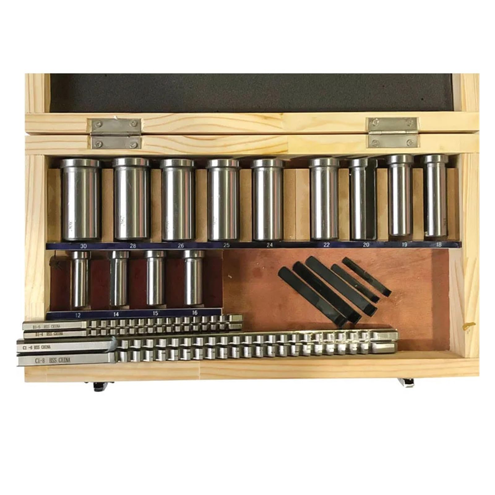 Juego de 22 Brocas HSS para chaveteros, Herramientas de Corte métricas para máquinas CNC, Corte de precisión, Aplicaciones industriales duraderas y eficientes.
