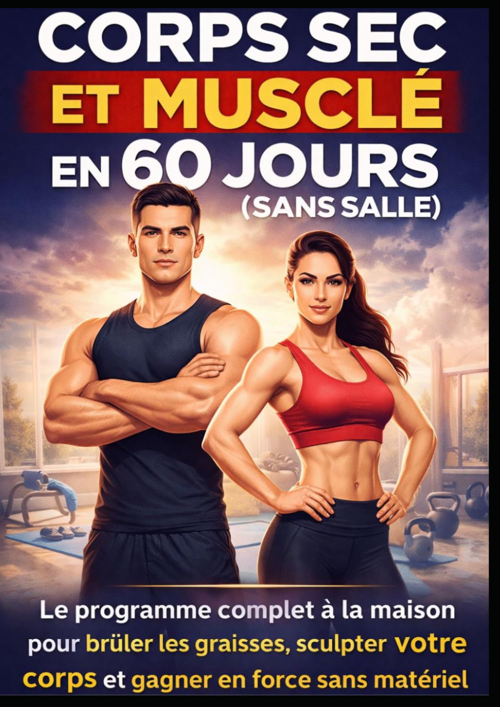 Corps Sec et Musclé en 60 Jours (Sans Salle): Le programme complet à la maison pour brûler les graisses, sculpter votre corps et gagner en force sans matériel