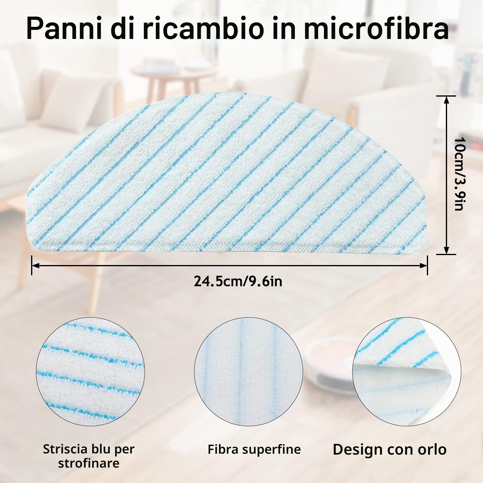 Chuancheng 50 Stracci robusti USA e Getta per Ecovacs Deebot Ozmo N8 PRO +/T8 Max/T9 AIVI/T8 +/N8 PRO/T8 AIVI/ N8/T9 + Pezzi per aspirapolvere