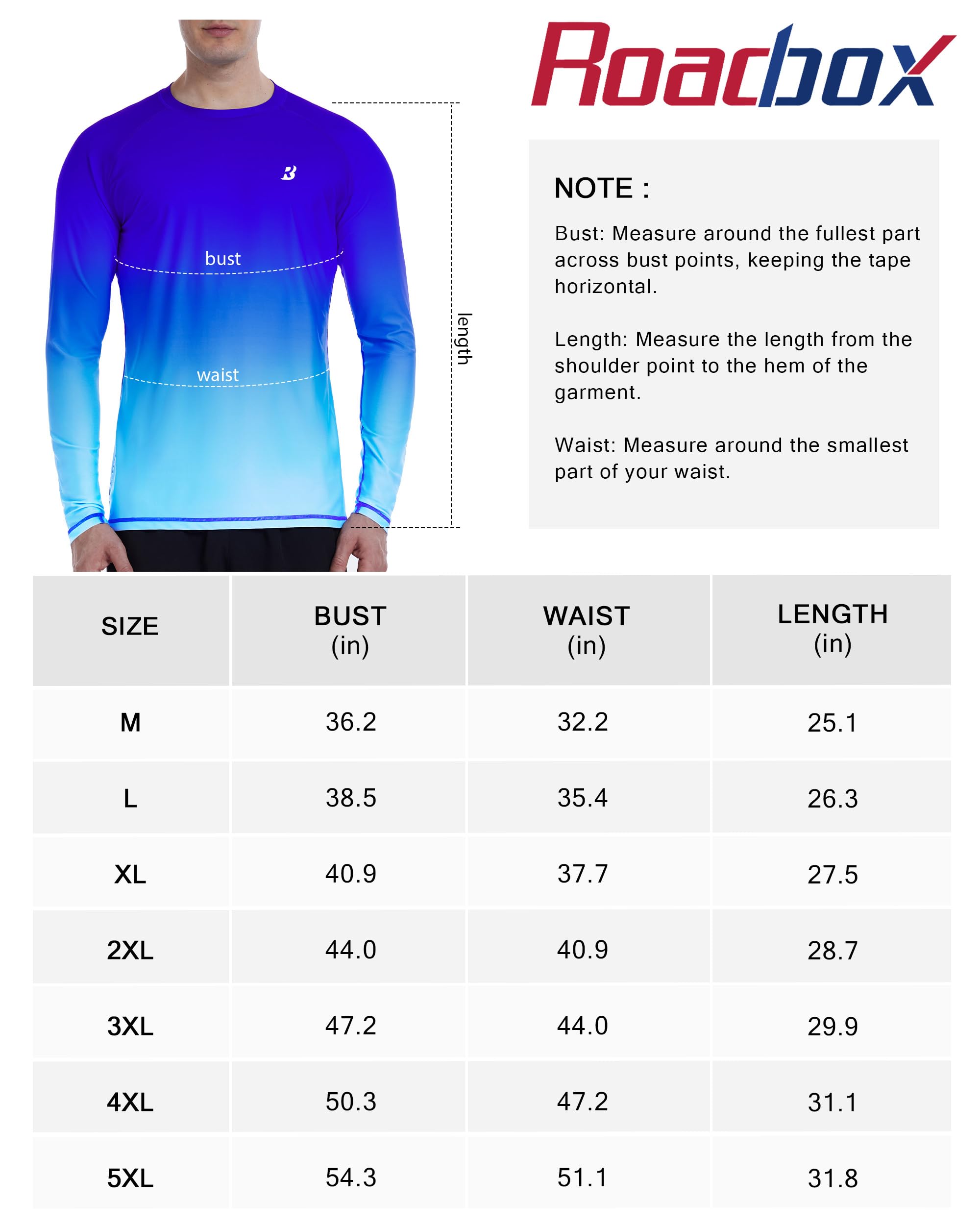 Roadbox Men's UPF 50+ Sun Protection Shirt Long Sleeve, Quick Dry Breathable Rash Guard for Swimming Fishing, Hiking & Running - Image 7