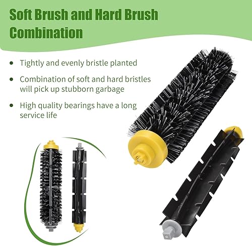 Miniatura 2 de LOVECO Kit de accesorios de repuesto para iRobot Roomba 600 Series 694 692 690 680 660 665 651 650 614 y 500 Series 595 585 564,6 filtro, 6 cepillos