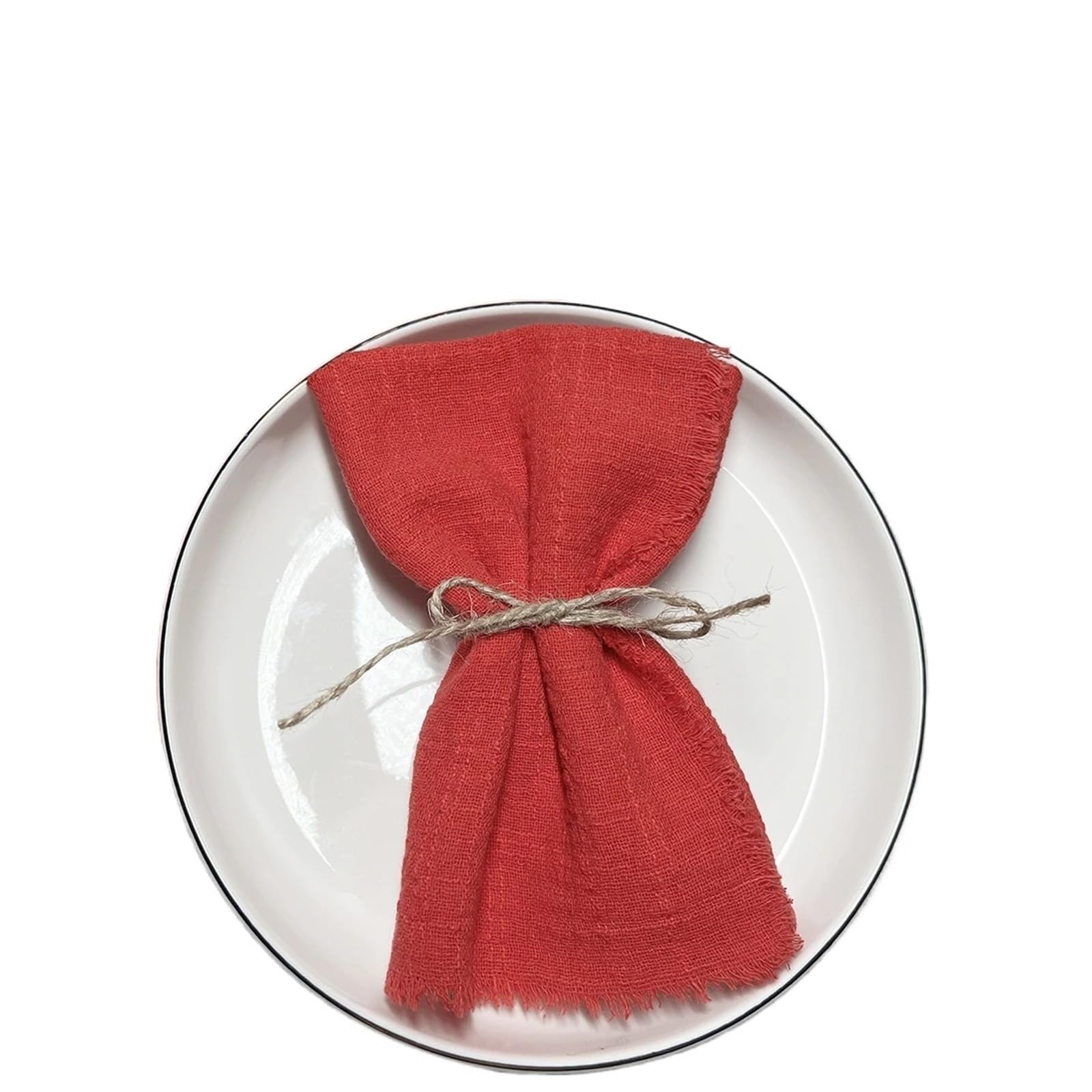 Cotton Table Napkins, Cotton Gauze Table Napkins 32x32cm Reusable Multicolor Wedding Decor(20pcs Red)