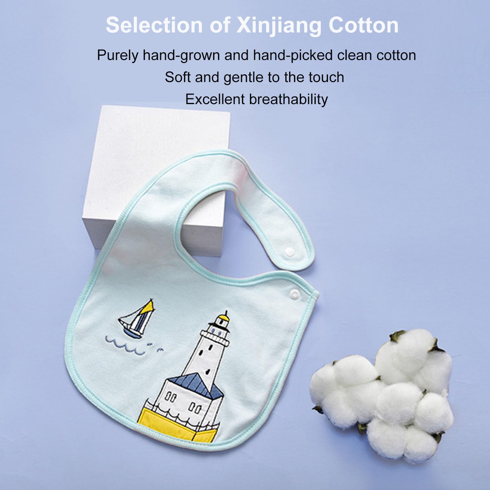 Oaygat 6 Packs Baby Bandana Dribble Bibs Cotton Soft and Absorbent Baby Drool Newborn Bibs with Adjustable Snaps Infant Breathable Feeding Teething Droolers for Unisex Girl Boy Toddlers 0-24 Months - Image 3