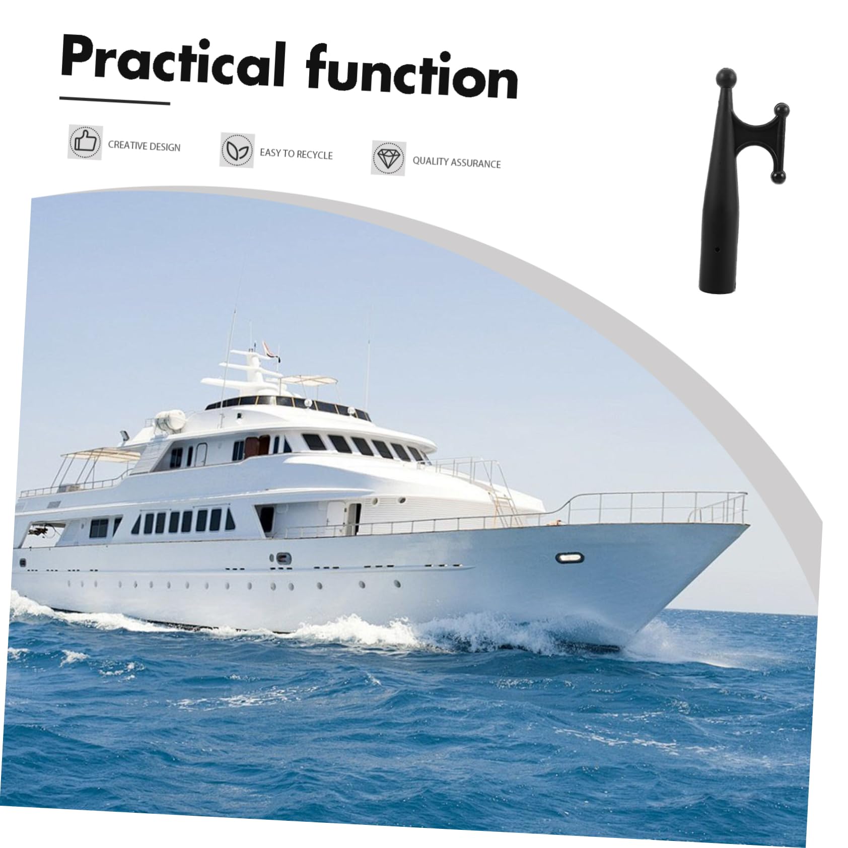Crochet De Bateau en Nylon Solide, Perche Télescopique D’Extension pour Gaffe, Fixation Stable pour Kayak Et Yacht, Accessoire Marin Polyvalent pour Amarrage Et Sauvetage