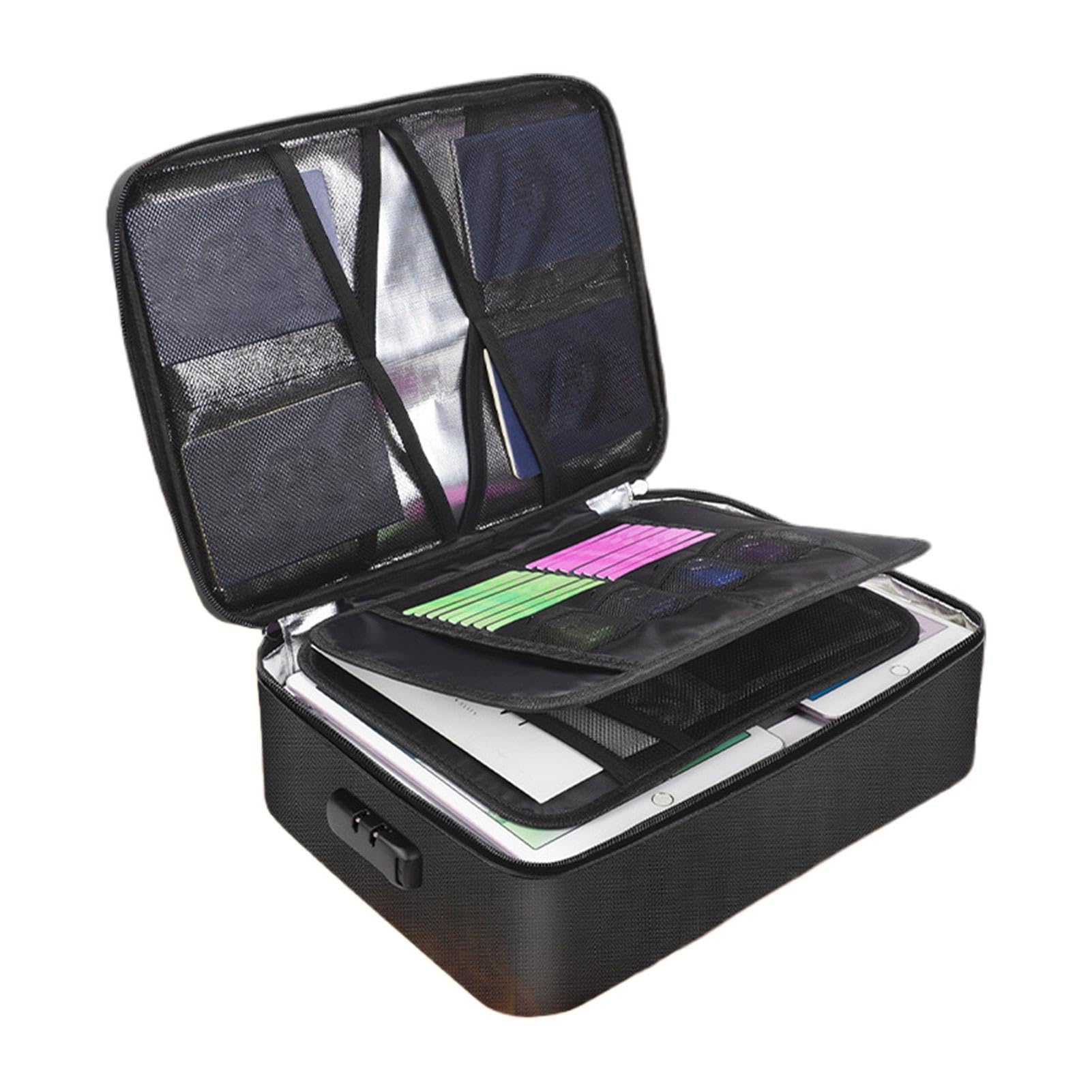 Scatola di sicurezza per documenti, Impermeabile a prova di fuoco Storage Box, espandibile File Folder Organizer, Importante scatola di archiviazione documenti, Multi-funzionale File Organizer,