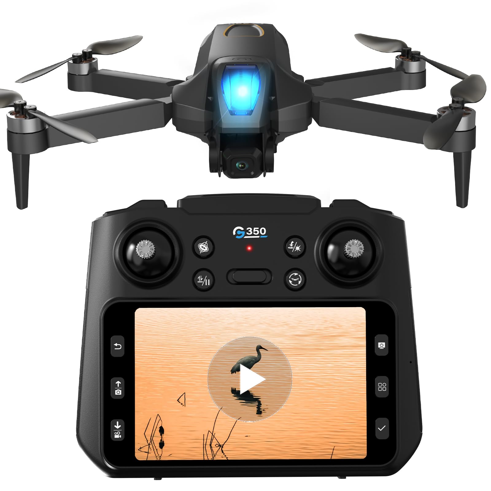 Drone with 1080P Camera 4.5″LCD Screen Remote, FPV RC Drones for Adults | Drone with 4.5″Screen Controller for Adults/Beginners, Foldable Quadcopter, Mini Drone for Kids, Brushless Motor, Under 249g