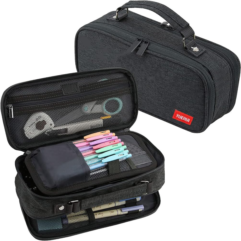 YOULIKE Large Capacity Pencil Case, Big Storage Pen Case with Compartments for Office College School