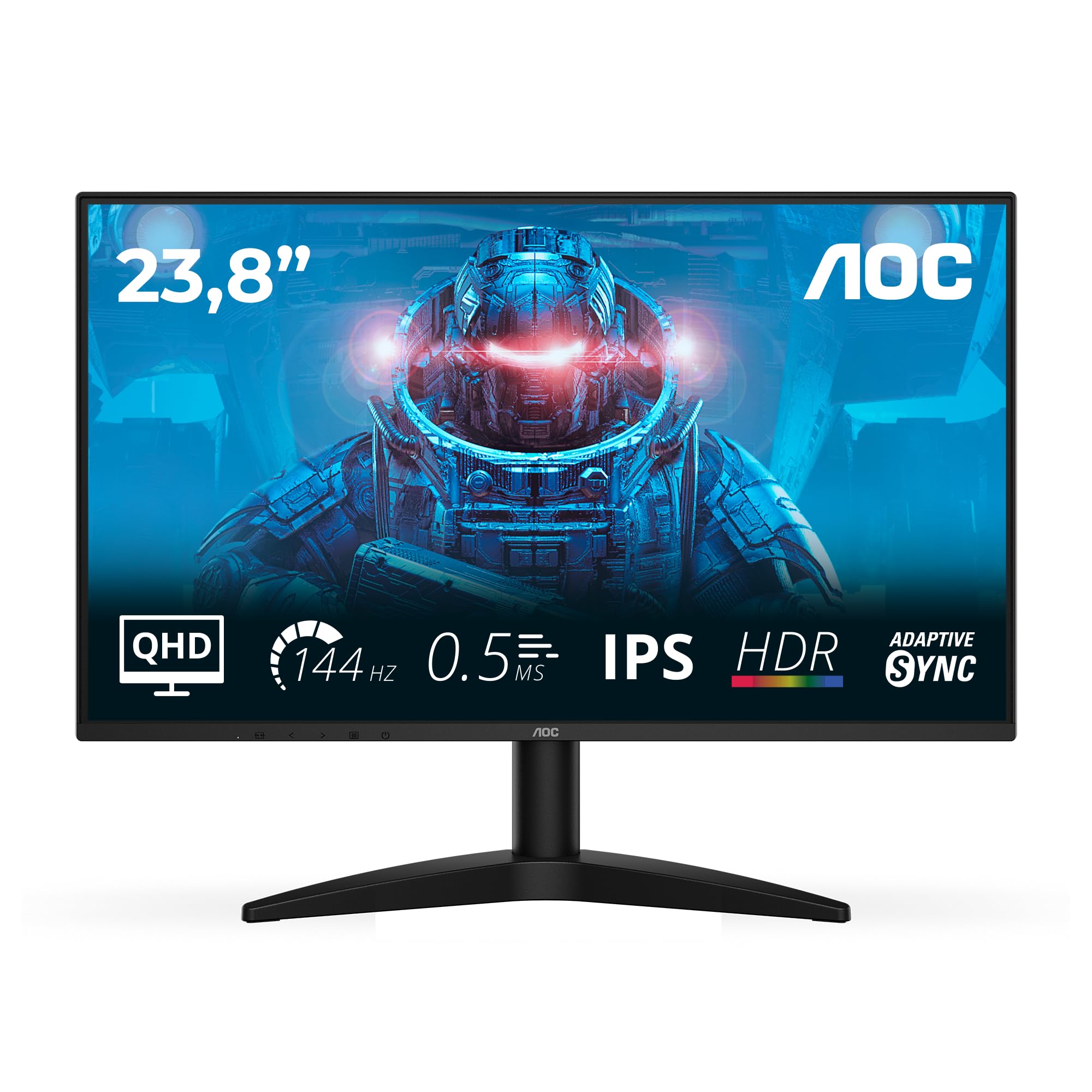 Moniteur AOC Q24B36X 23,8 Pouces WQHD 144 Hz, Dalle IPS, MPRT 0,5 ms, Adaptive Sync, HDR10, (2560 x 1440 HDMI 1 x 2.0 DP 1.4) Noir - 3
