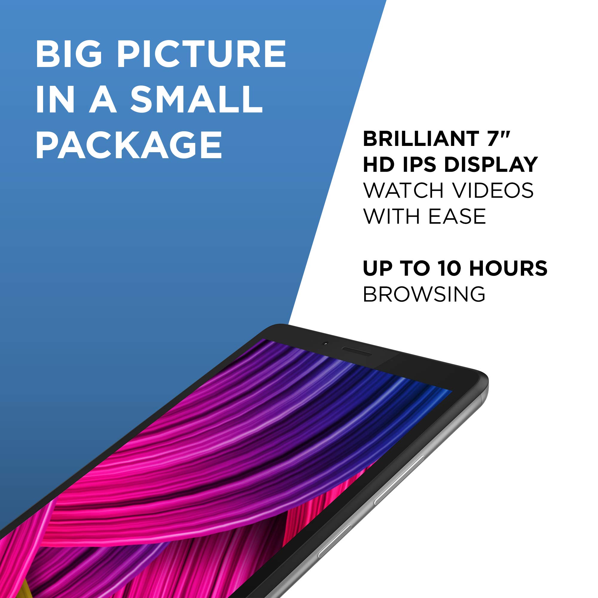 Lenovo Tab M7 7 Cala HD Tablet Quad Core 1.3 GHz 1 GB RAM 16 GB eMMC Android Pie Platino Gris