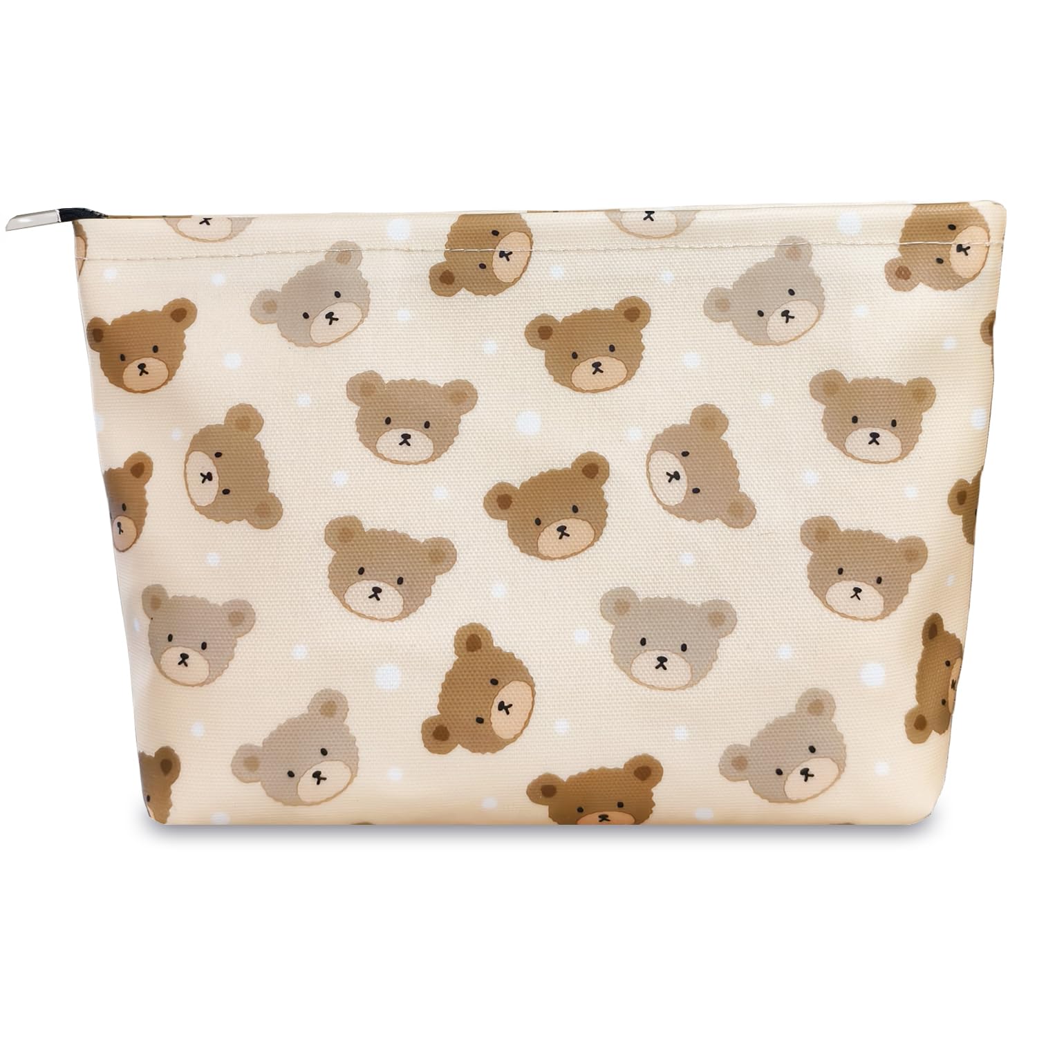 STARDW Cute Makeup Bag Aesthetic Cosmetic Bags for Women Girls, Travel Toiletry Bag Large Capacity Zipper Makeup Pouch, Purse Organizer Pouches,Canvas