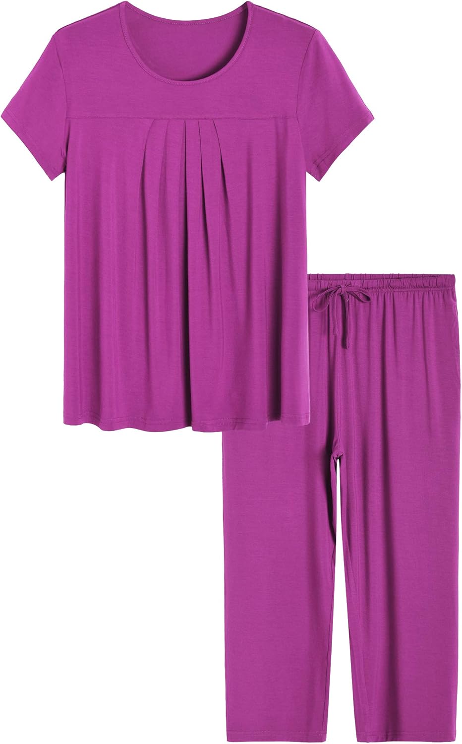 Latuza Women’s Pleated Loungewear Top and Capris...