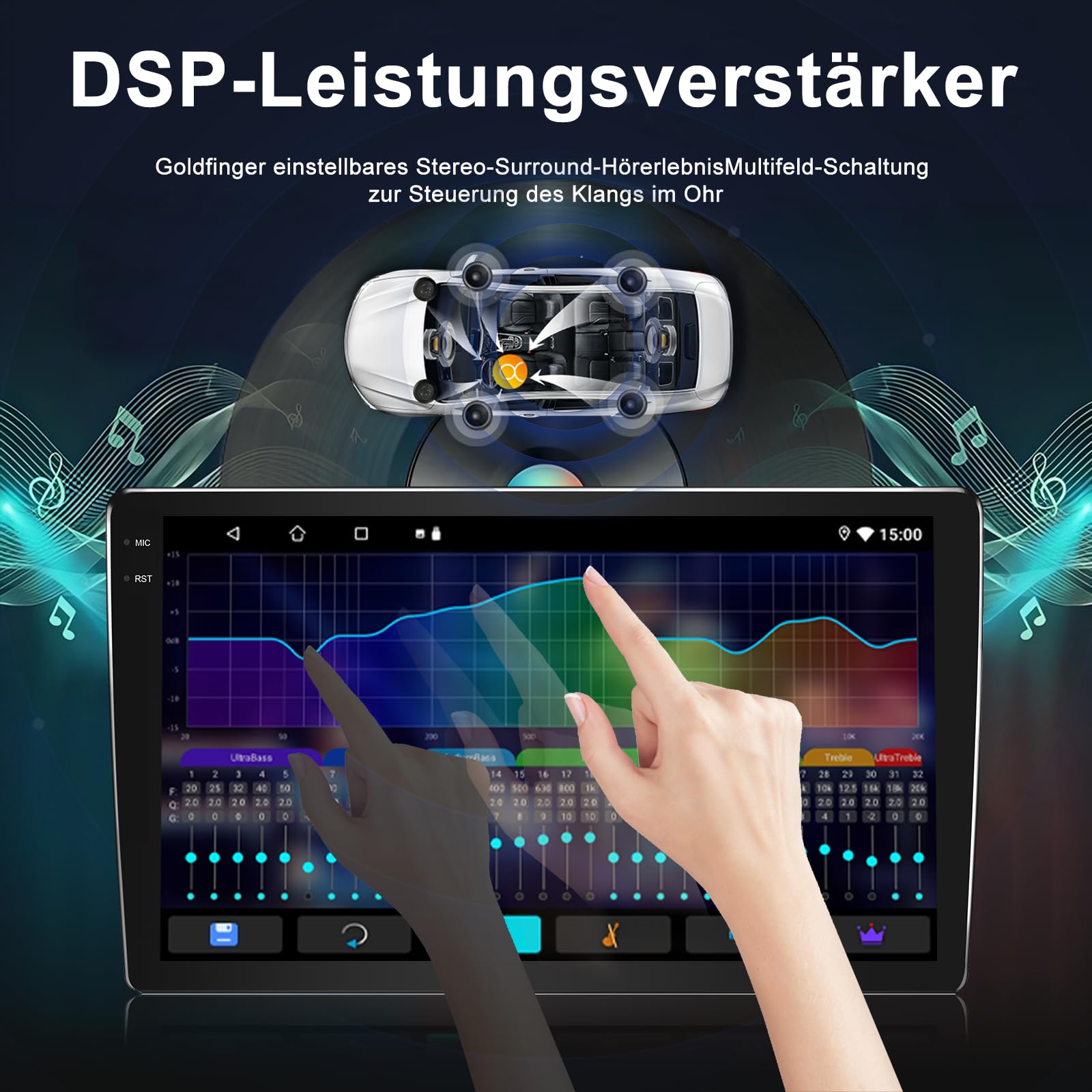 9 Zoll Autoradio für Skoda Rapid/Spaceback 2013-2019, Radio mit Kabellos CarPlay & Android Auto| 4+64G Android 13| QLED Display, 1080P Rückfahrkamera, GPS, WiFi, Bluetooth 5.4, DSP, RDS