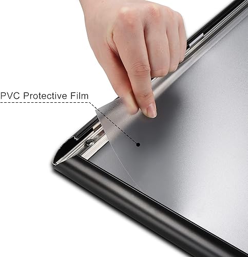 Miniatura 4 de Tamaño del marco de póster A2 (16.5 x 23.4), perfil de aluminio negro de 1 pulgada, marco a presión de carga frontal, montaje en pared, serie